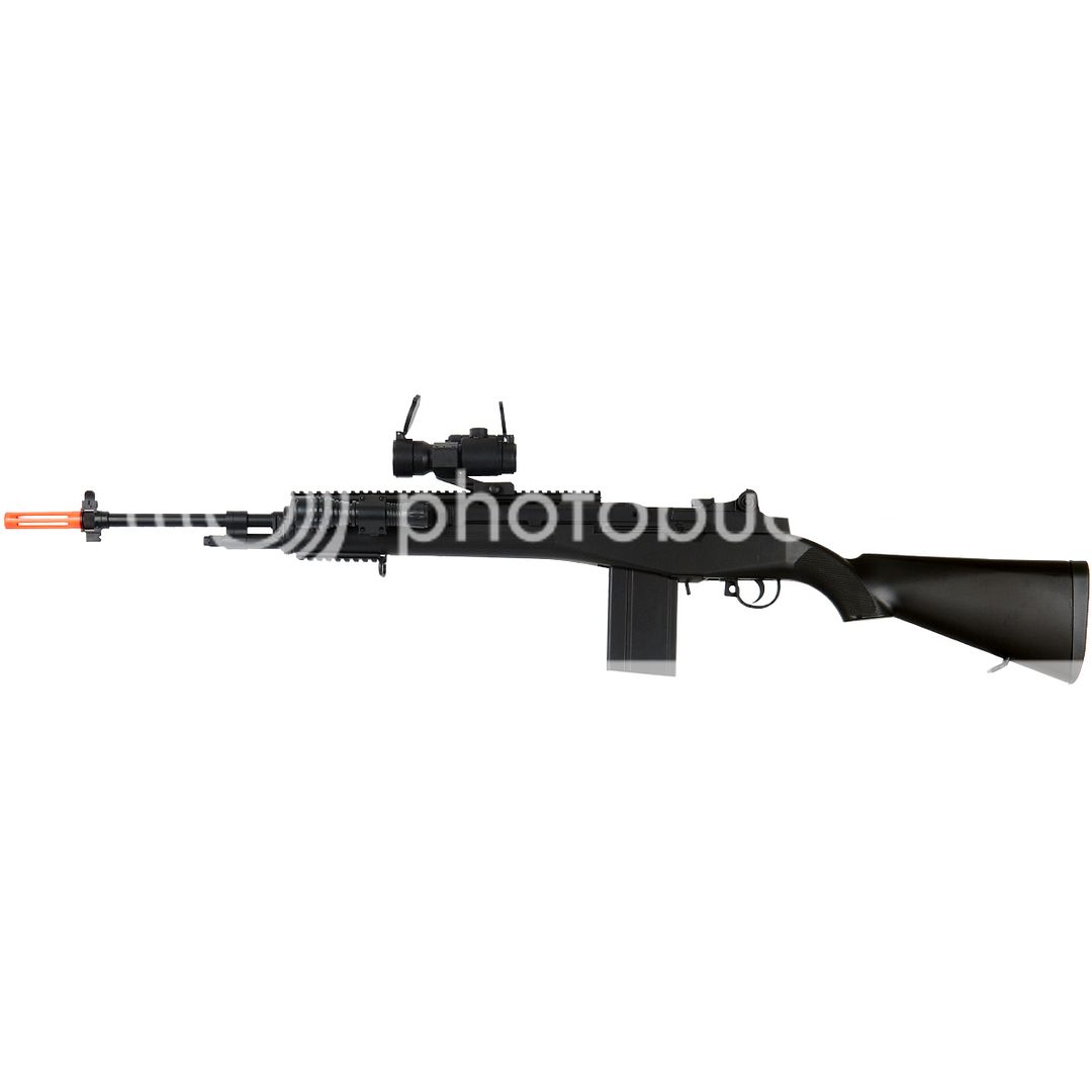 400 FPS M14 SPRING AIRSOFT SNIPER RIFLE GUN w/ RED DOT SCOPE